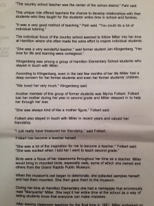 A story which was published in the Allegan County News in July of 2006.