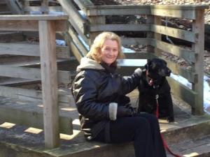 Ebony and I taking a breather.